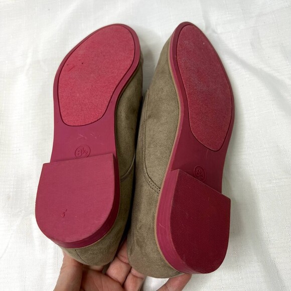Mossimo Olenka Taupe NWT Lace Up Loafer Faux Suede Size 8.5 - Picture 3 of 10